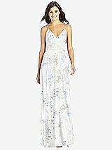 Front View Thumbnail - Bleu Garden Criss Cross Back A-Line Maxi Dress