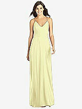 Front View Thumbnail - Butter Yellow Criss Cross Back A-Line Maxi Dress