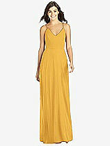 Front View Thumbnail - NYC Yellow Criss Cross Back A-Line Maxi Dress