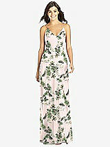 Front View Thumbnail - Palm Beach Print Criss Cross Back A-Line Maxi Dress