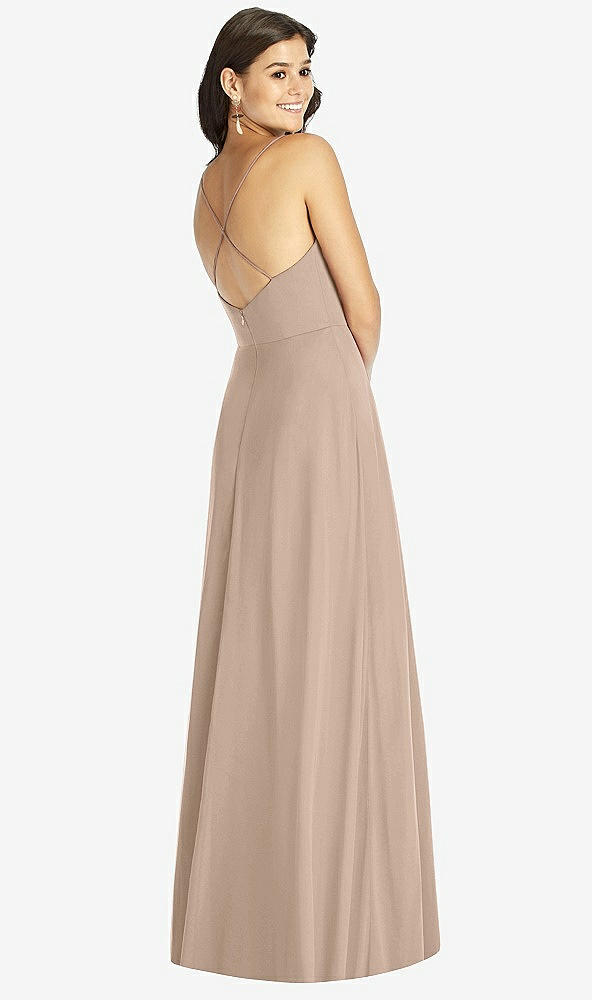 Back View - Topaz Criss Cross Back A-Line Maxi Dress