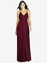 Front View Thumbnail - Cabernet Criss Cross Back A-Line Maxi Dress