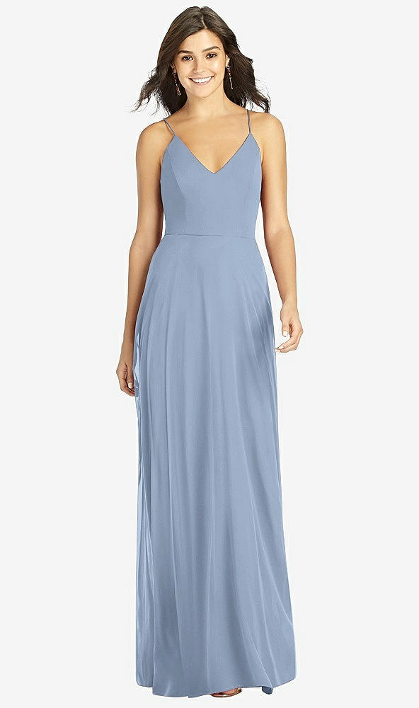 Front View - Cloudy Criss Cross Back A-Line Maxi Dress