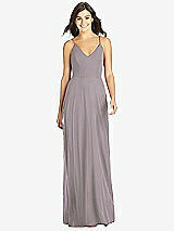 Front View Thumbnail - Cashmere Gray Criss Cross Back A-Line Maxi Dress