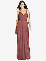 Front View Thumbnail - English Rose Criss Cross Back A-Line Maxi Dress