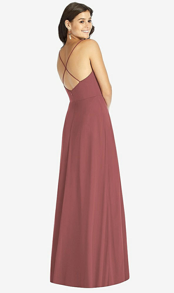 Back View - English Rose Criss Cross Back A-Line Maxi Dress