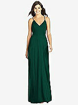 Front View Thumbnail - Hunter Green Criss Cross Back A-Line Maxi Dress