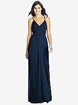 Front View Thumbnail - Midnight Navy Criss Cross Back A-Line Maxi Dress