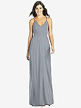 Front View Thumbnail - Platinum Criss Cross Back A-Line Maxi Dress