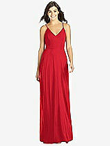 Front View Thumbnail - Parisian Red Criss Cross Back A-Line Maxi Dress