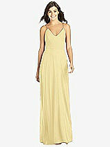 Front View Thumbnail - Pale Yellow Criss Cross Back A-Line Maxi Dress