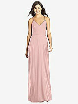 Front View Thumbnail - Rose - PANTONE Rose Quartz Criss Cross Back A-Line Maxi Dress