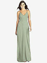 Front View Thumbnail - Sage Criss Cross Back A-Line Maxi Dress