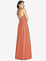 Rear View Thumbnail - Terracotta Copper Criss Cross Back A-Line Maxi Dress