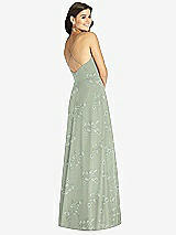 Rear View Thumbnail - Vintage Primrose Sage Criss Cross Back A-Line Maxi Dress