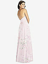 Rear View Thumbnail - Watercolor Print Criss Cross Back A-Line Maxi Dress