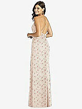 Rear View Thumbnail - Coquette Floral Print Criss Cross Back Mermaid Wrap Dress