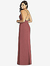 Rear View Thumbnail - English Rose Criss Cross Back Mermaid Wrap Dress