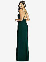 Rear View Thumbnail - Evergreen Criss Cross Back Mermaid Wrap Dress