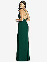 Rear View Thumbnail - Hunter Green Criss Cross Back Mermaid Wrap Dress