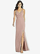 Front View Thumbnail - Neu Nude Criss Cross Back Mermaid Wrap Dress