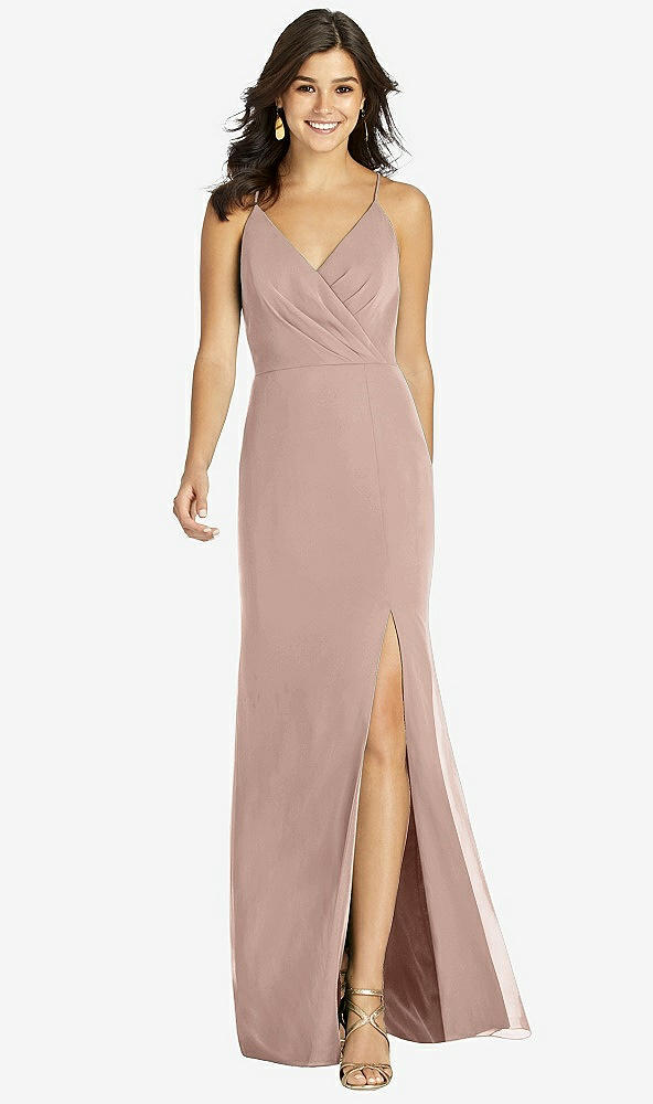 Front View - Neu Nude Criss Cross Back Mermaid Wrap Dress