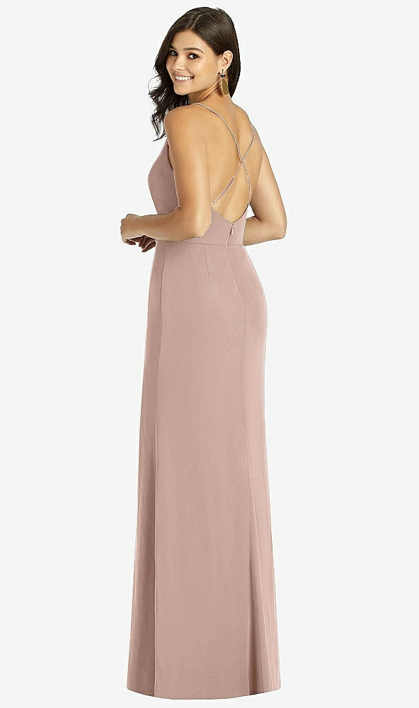 Back View - Neu Nude Criss Cross Back Mermaid Wrap Dress