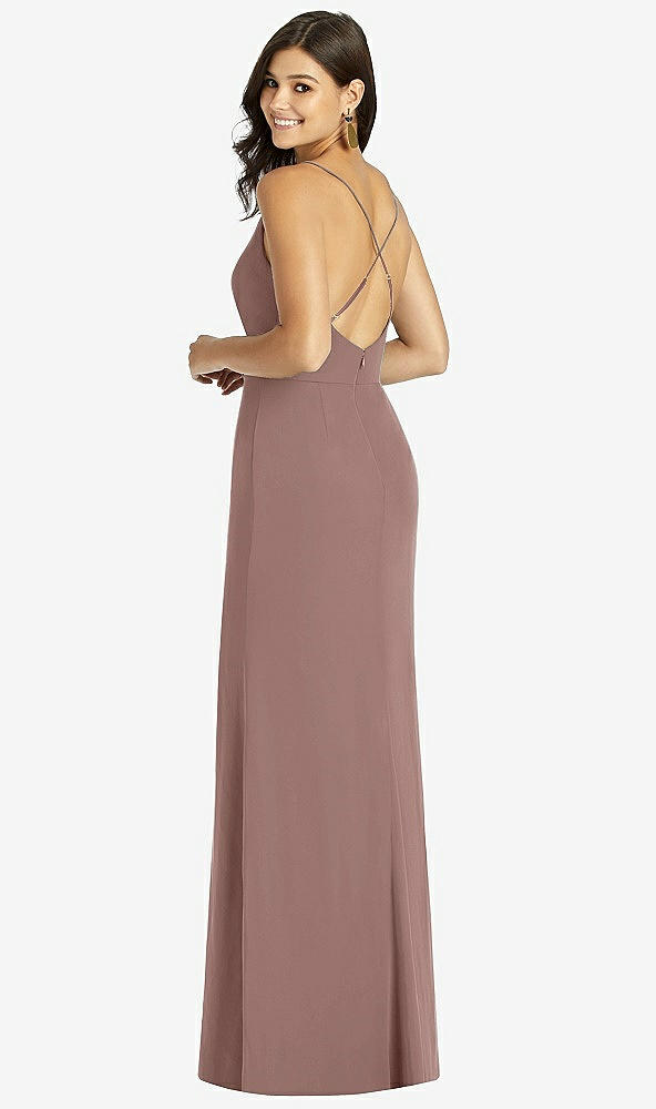 Back View - Sienna Criss Cross Back Mermaid Wrap Dress