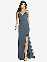 Front View Thumbnail - Silverstone Criss Cross Back Mermaid Wrap Dress