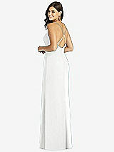 Rear View Thumbnail - White Criss Cross Back Mermaid Wrap Dress