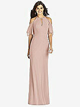 Front View Thumbnail - Toasted Sugar Ruffle Cold-Shoulder Mermaid Maxi Dress