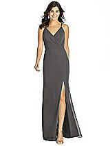 Front View Thumbnail - Caviar Gray Thread Bridesmaid Style Cora