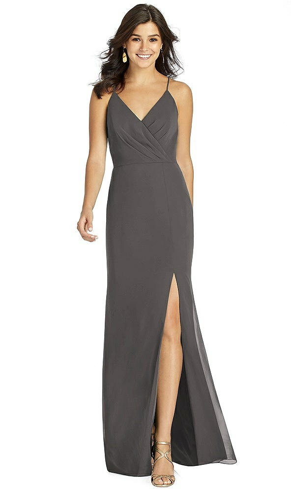 Front View - Caviar Gray Thread Bridesmaid Style Cora