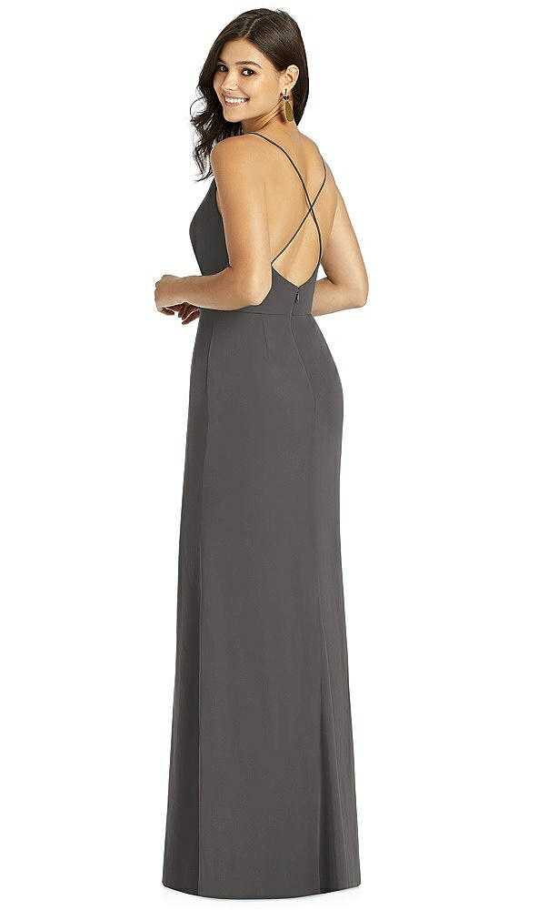 Back View - Caviar Gray Thread Bridesmaid Style Cora