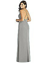 Rear View Thumbnail - Chelsea Gray Thread Bridesmaid Style Cora