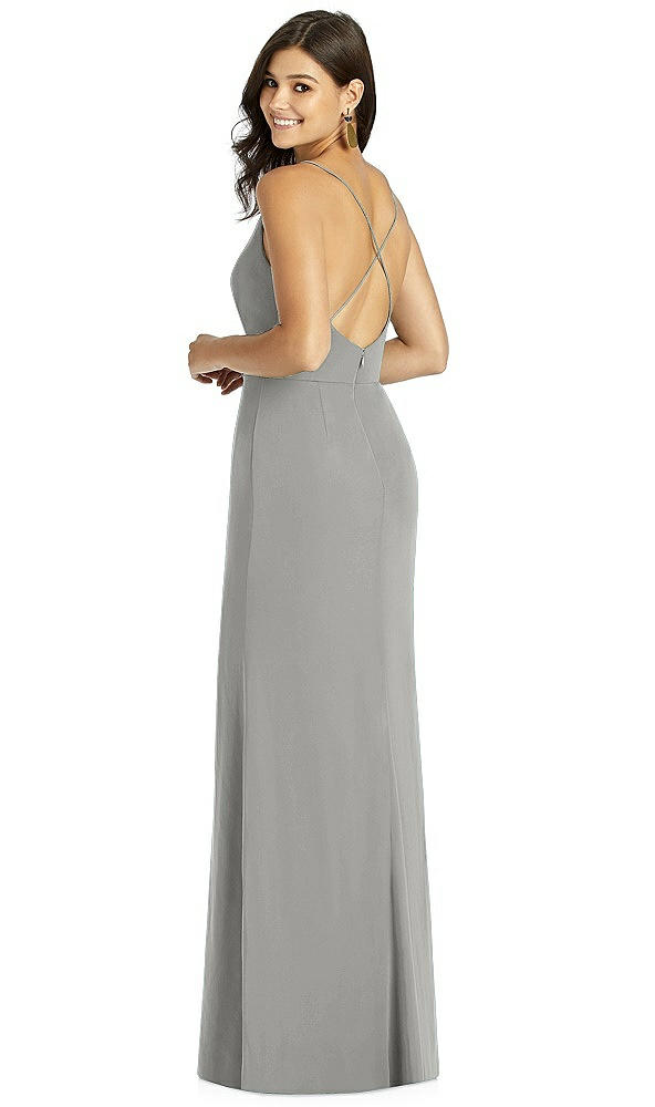 Back View - Chelsea Gray Thread Bridesmaid Style Cora