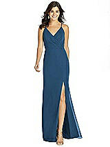 Front View Thumbnail - Dusk Blue Thread Bridesmaid Style Cora