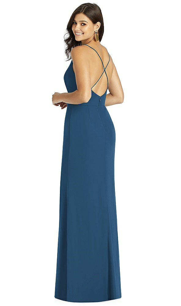 Back View - Dusk Blue Thread Bridesmaid Style Cora