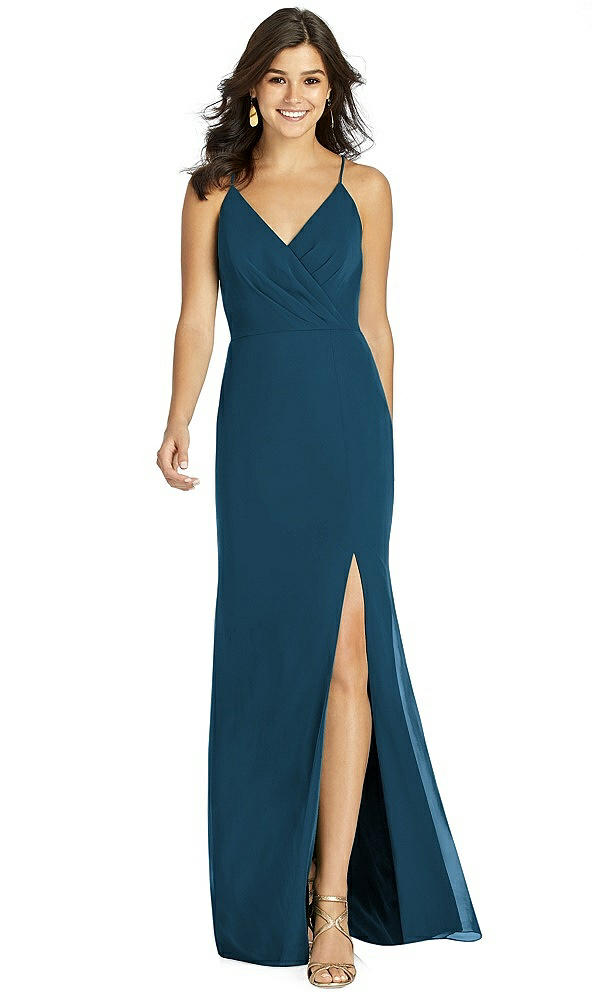 Front View - Atlantic Blue Thread Bridesmaid Style Cora