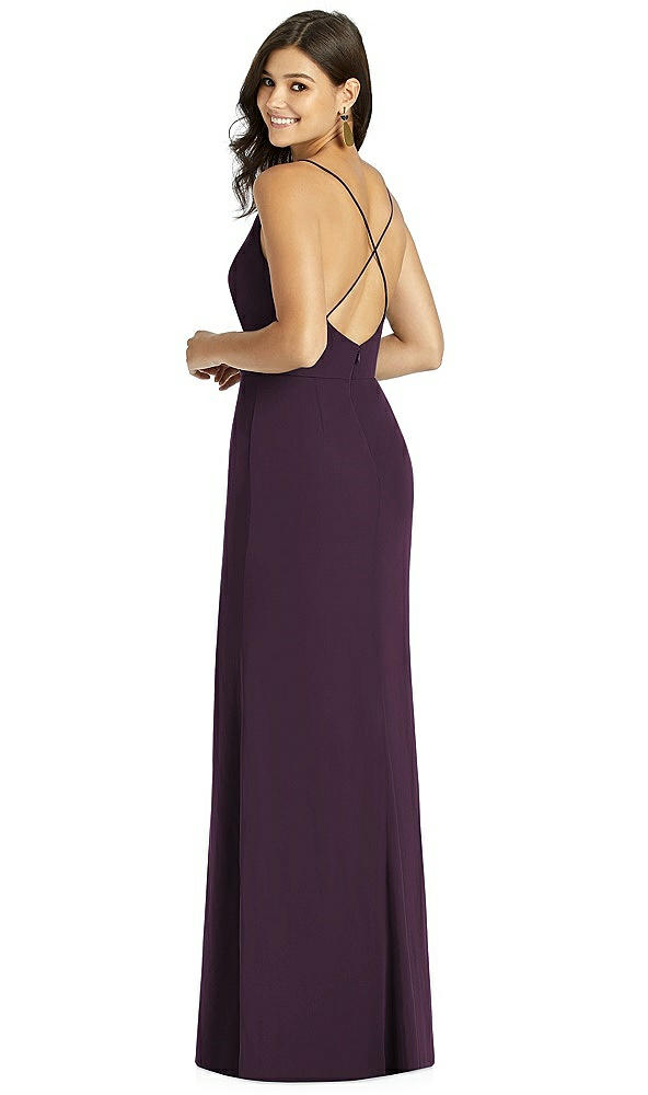 Back View - Aubergine Thread Bridesmaid Style Cora