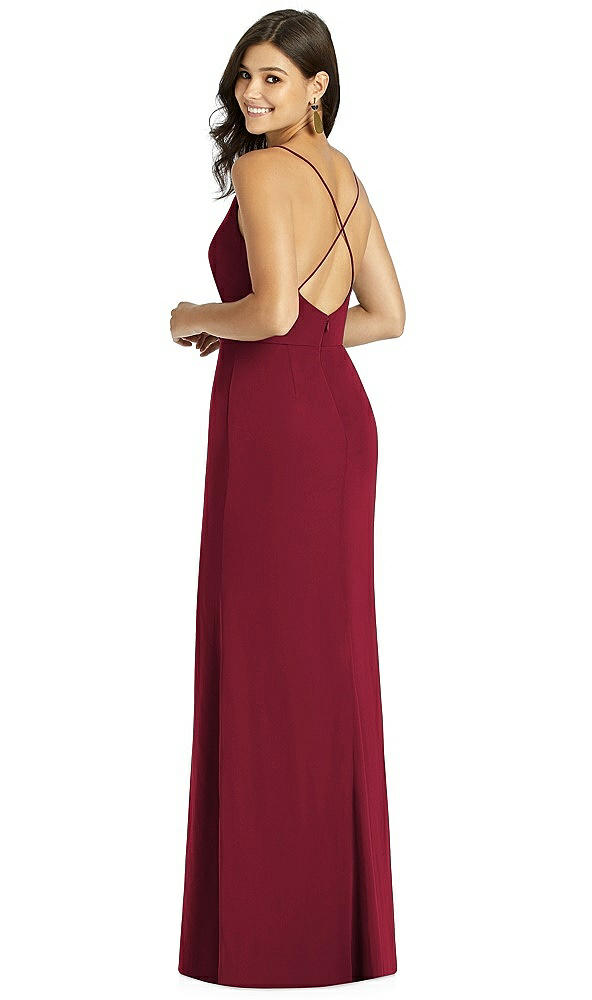 Back View - Burgundy Thread Bridesmaid Style Cora