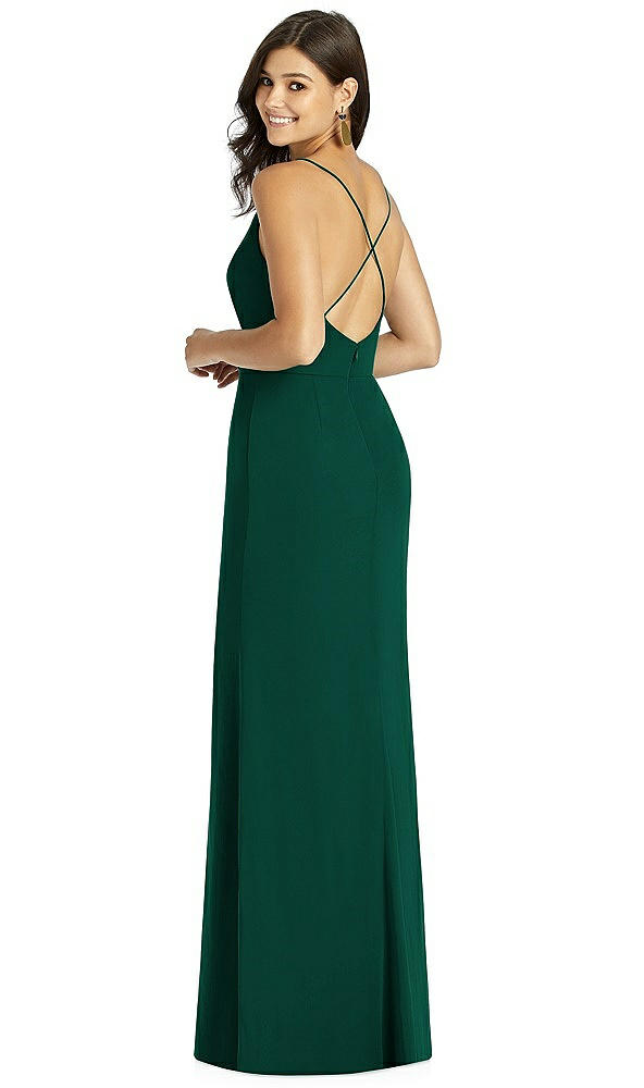 Back View - Hunter Green Thread Bridesmaid Style Cora