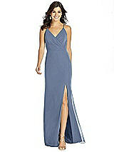 Front View Thumbnail - Larkspur Blue Thread Bridesmaid Style Cora