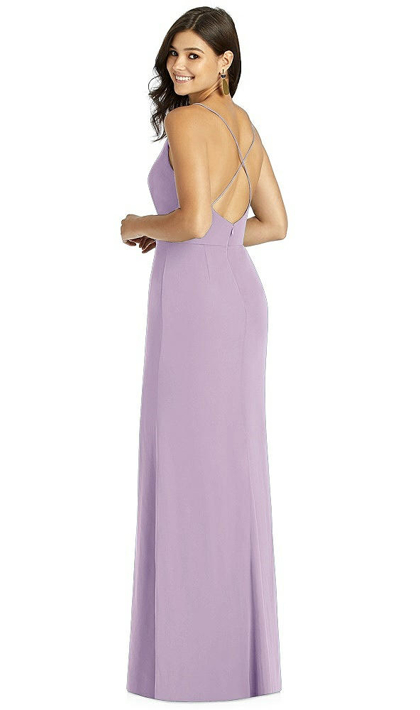 Back View - Pale Purple Thread Bridesmaid Style Cora