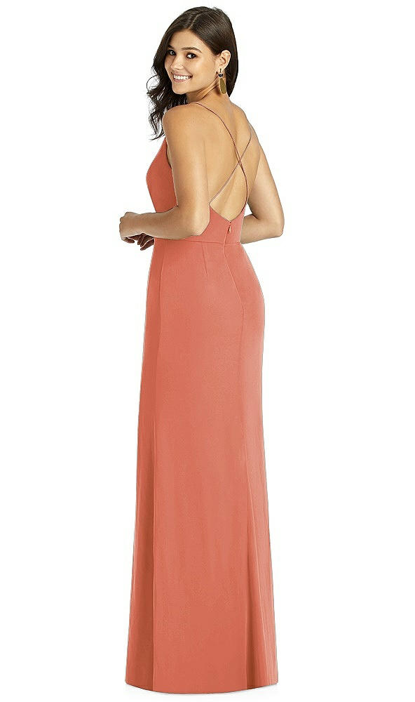 Back View - Terracotta Copper Thread Bridesmaid Style Cora