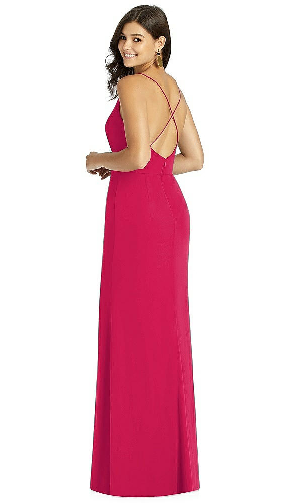 Back View - Vivid Pink Thread Bridesmaid Style Cora