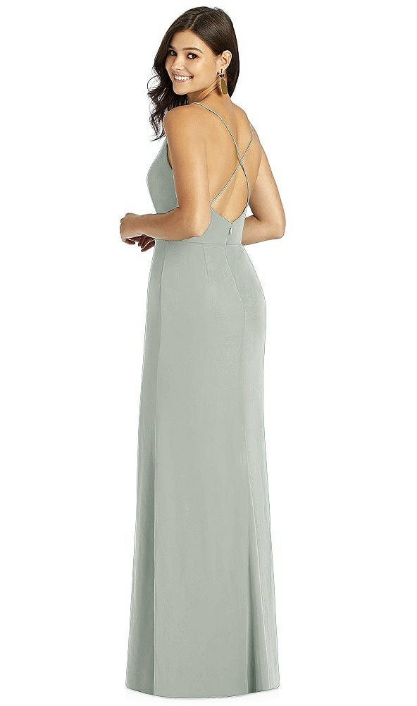 Back View - Willow Green Thread Bridesmaid Style Cora