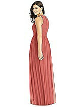 Rear View Thumbnail - Coral Pink Thread Bridesmaid Style Kailyn