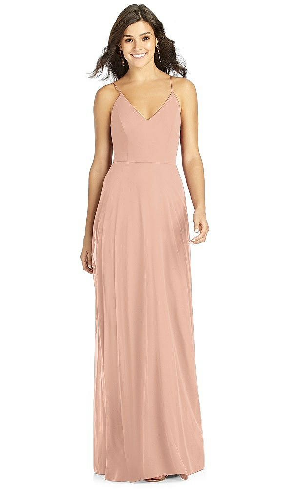 Front View - Pale Peach Thread Bridesmaid Style Ida