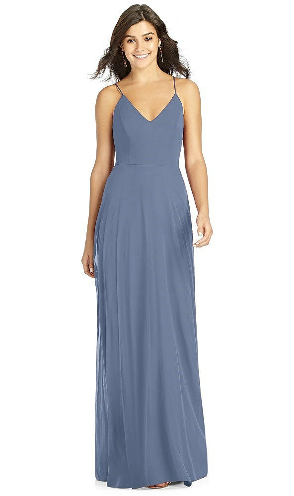 Front View - Larkspur Blue Thread Bridesmaid Style Ida